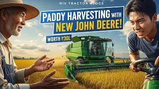 ₹30,00,000/- worth JOHNDEERE Paddy Harvester #rivtractorvlogs #johndeere5405 #yt #telugu #warangal
