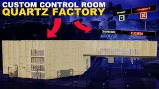 Custom control room and quartz crystal factory in Satisfactory