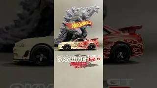 NISSAN GT-R R34 GODZILLA  - HOT WHEELS PREMIUM #hotwheels #nissangtr #gtr #godzilla