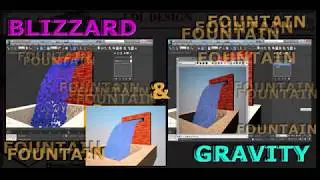Water Fountain (Blizzard & Gravity) in 3ds Max
