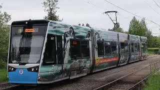 Ein 6N2 verl&auml;sst die Haltestelle S Marienehe