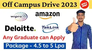 Wipro Recruitment 2023 | Deloitte Amazon Wipro Off Campus Drive 2023 | Wipro Hiring 2023 Freshers