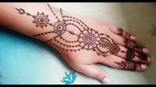 how to DIY easy Best and Beautiful hand jewellery henna Mehndi design Tutorials