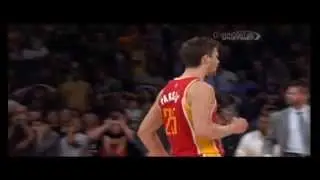 Chandler Parsons hits three at buzzer vs Lakers (BOTH Broadcasts)