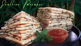 Scallion Cheese Pancake Recipe | Scallion Pancakes | Spring Onion Pancake | 葱油饼  - FLO CULINARY