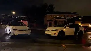 Tesla Model X Christmas Mode Light Show