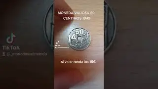 MONEDA VALIOSA 50 CENTIMOS 1949 #shorts