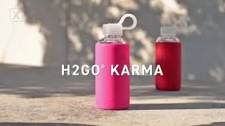 h2go Karma Glass Bottle with Silicone Sleeve - Customized Water Bottles by Promotions Now