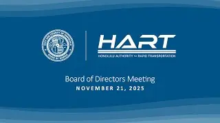 Board of Directors, Project Oversight, Finance,  Meeting  |  November 21, 2025