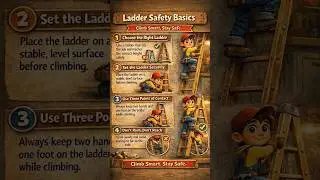 Ladder Safety Basics: 4 Rules Everyone Should Know #DIYSafety #ToolSafety #SafetyEducatio