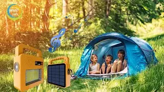 Solar charging outdoor camping flashlight with music player security flood light