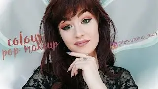 SPRING COLOUR POP MAKE UP TUTORIAL 🏵 PEACH&GREEN LOOK