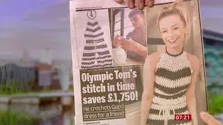 Tom Daly crochets a Gucci dress & Shar-pei puppy with folds of skin (UK) BBC News - 23rd March 2021