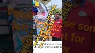 Vendor whose son left IIT seat for Computer Science #iit #iitjee #delhi #kejriwal #youtubeshorts