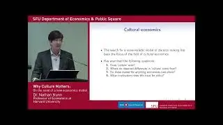 Cultural Economics - Intro by Nathan Nunn