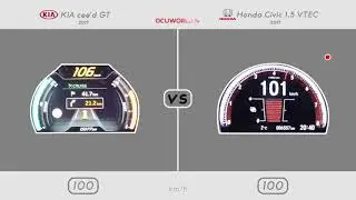 KIA cee'd GT (204hp) VS Honda Civic 1.5 VTEC (182hp) // 0-160 km/h