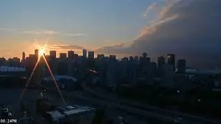 Vancouver Panoramic Sunset to Twilight Timelapse | BC Place Pride🌈 & Pink Skies | Vancouver Views