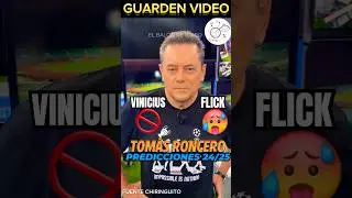 🚨GUARDEN VIDEO‼️TOM&Aacute;S RONCERO Y SUS PREDICCIONES ANTES DE EMPEZAR LA TEMPORADA ⁉️#vinicius #bar&ccedil;a