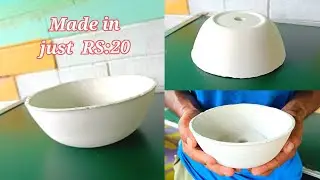 Diy- White Cement flower pot making | White Cement planter