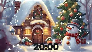 20 Minute Countdown Timer With Music (Christmas Instrumental) -   Christmas Snowman