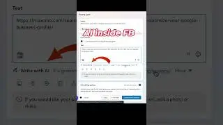 Write with AI inside of Facebook Planner