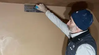 Plastering A Steep Sloping Ceiling With A Curve