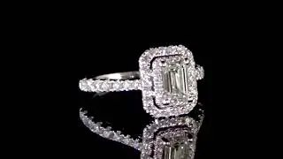 14K WHITE GOLD 1.00CT EMERALD CUT DIAMOND RING, SIGNED VERA WANG. Ref. 538 123
