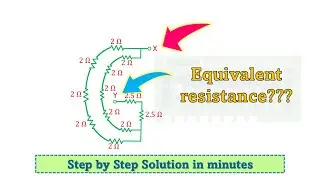 Series Parallel Circuit 17 - G Shaped Letter Equivalent Resistance Problem with Solution
