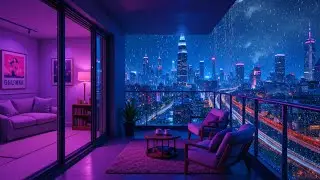Balcony Rain Lofi 🌧️ Chill Lofi Beats for Stress Relief, Calm & Peaceful Mind