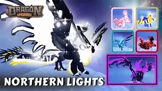 All Winter Event 2024 dragons with the Northern Lights cosmetic Trait