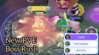 New PVE Boss Rush Gameplay All difficulty | Pokemon Unite