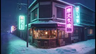 🎶Snowy Tokyo | Calm Study Lofi | For Studying, Sleeping, And Relaxing🕯️