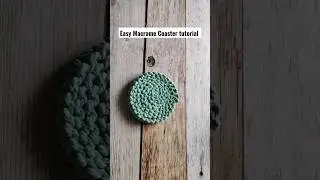 Easy Macrame Coaster tutorial #diy #macrametutorial #shortvideo