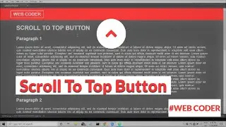 Scroll Back to top button using HTML & CSS