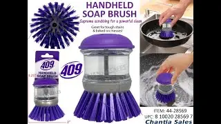 409-HANDHELD SOAP BRUSH (4/PK) #44-28569