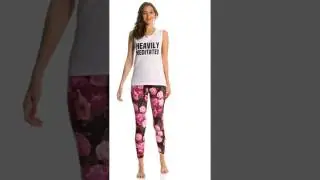 Betsey Johnson Dramatic Floral Printed Yoga Leggings | SwimOutlet.com