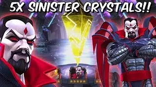 5x 5 Star Mister Sinister Early Access Featured Crystal Opening! - Marvel Contest Of Champions