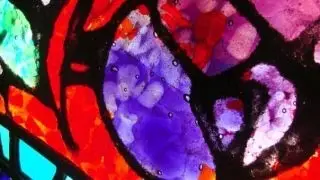 Colorful stained glass making one company lots of green