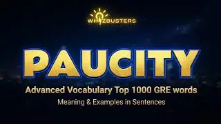 What is PAUCITY (noun)? Meaning, Pronunciation & Examples in Sentences | GRE GMAT SAT LSAT ESL