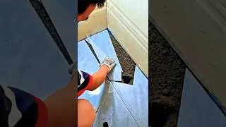 Perfect Tile Drain Design! 🔷 Watch Workers Create Flawless Bathroom Floor with Custom Tiles #shorts