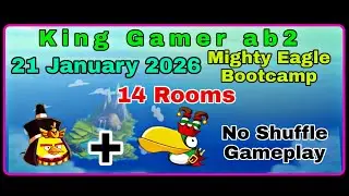 Angry birds 2 mighty eagle bootcamp today (mebc) (both extra birds) (14 Rooms) (No Shuffle Gameplay)