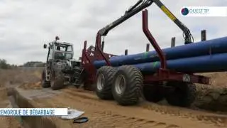 Ouest Travaux Publics pose de 4500 ml de Fonte Ø 250 mm à Janzé (35)
