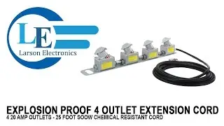 Explosion Proof 4 Outlet Extension Cord - 4 20 Amp Outlets - 25 Foot SOOW Chemical Resistant Cord