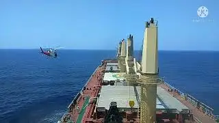 Pilot Embarking On Big Ship By Helicopter... Very Brave Pilot...