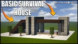 Minecraft House Tutorial | Basic Modern House | EASY survival House Tutorial..