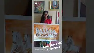 painting of #sevenhorses🎨🖌️ DM on instagram for your order.......#artwork #acrylicpainting #trending
