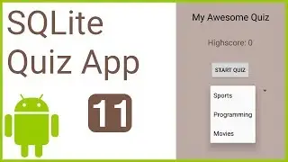Multiple Choice Quiz App with SQLite Integration Part 11 - CATEGORIES - Android Studio Tutorial