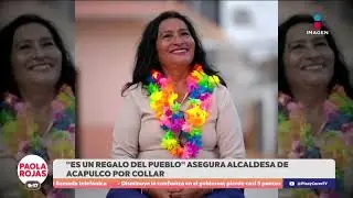 Abelina L&oacute;pez asegura que collar valuado en 227 mil pesos fue regalo del pueblo | DPC Paola Rojas