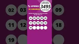 Lotof&aacute;cil resultado Concurso 3495 24/09/2025
