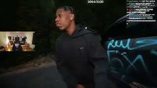 Ray reacting to Rakai destroying his new car on stream 🤯